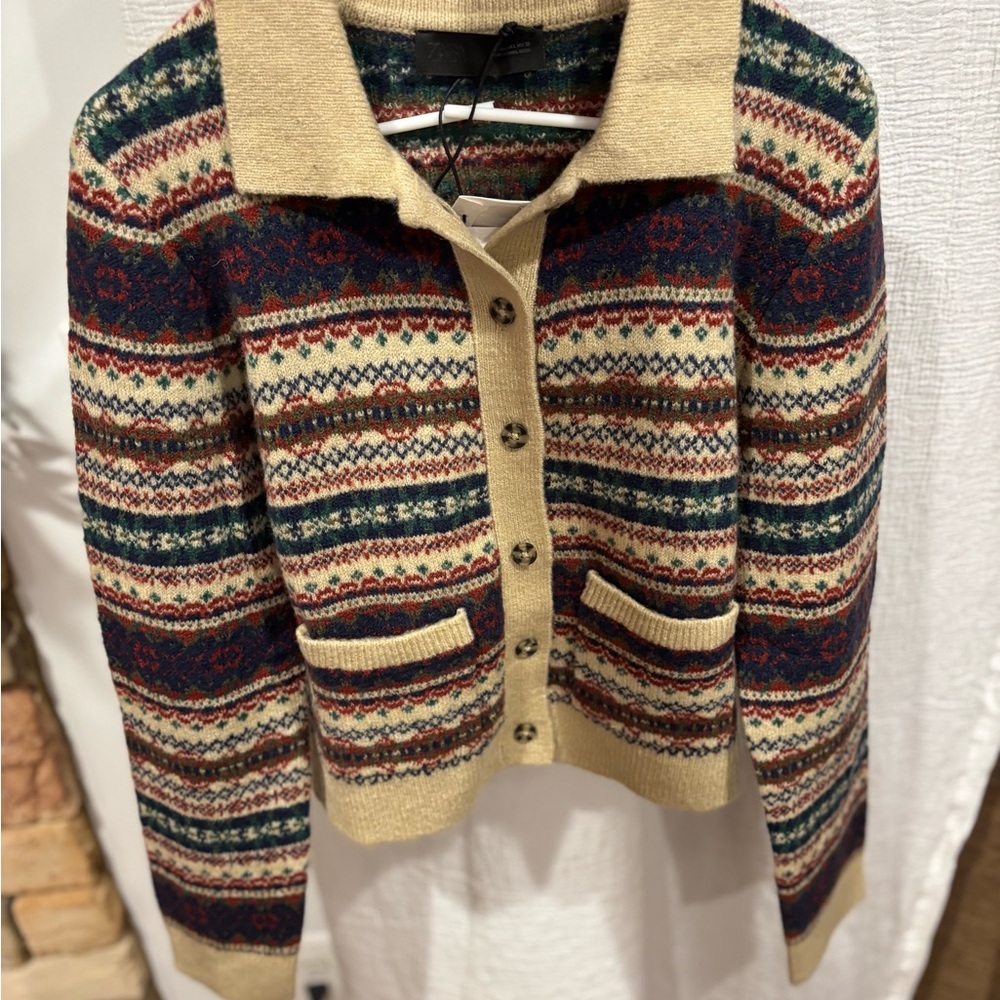 Zara Multicolor Striped Cardigan